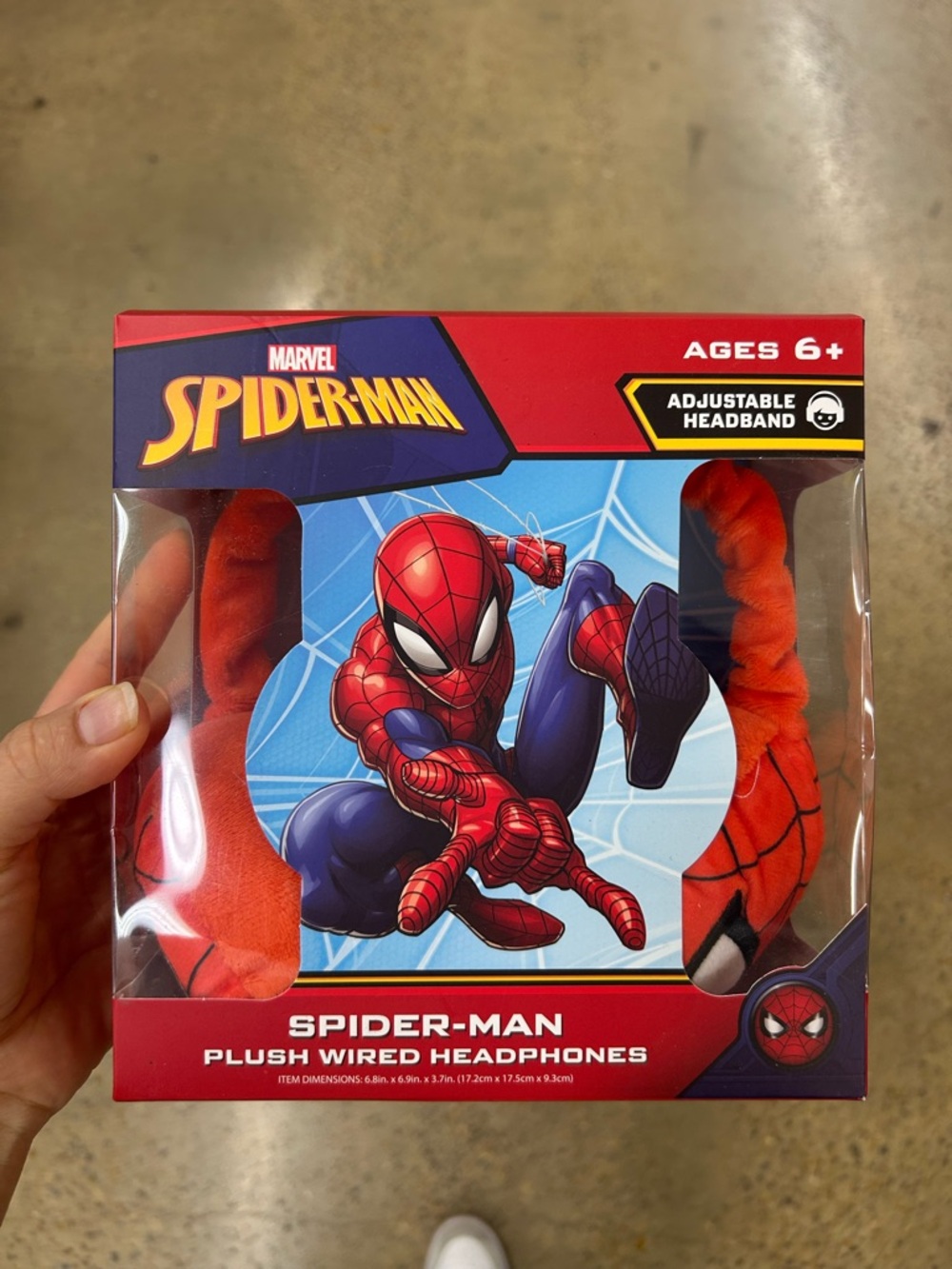 NWT Marvel Spider-Man Plush Wired Headphones